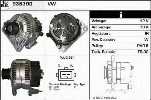 EDR 938390 - Генератор autospares.lv