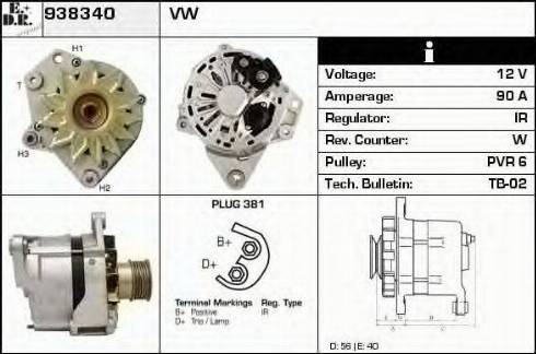 EDR 938340 - Генератор autospares.lv