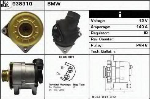 EDR 938310 - Генератор autospares.lv