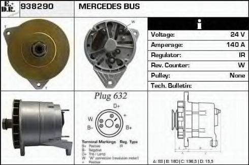 EDR 938290 - Генератор autospares.lv