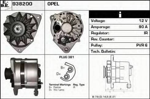 EDR 938200 - Генератор autospares.lv