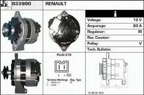 EDR 933990 - Генератор autospares.lv