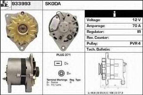 EDR 933993 - Генератор autospares.lv