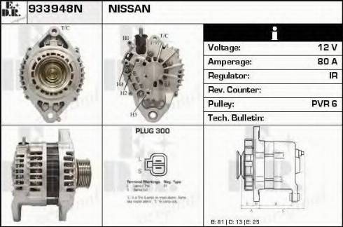 EDR 933948N - Генератор autospares.lv