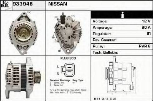 EDR 933948 - Генератор autospares.lv