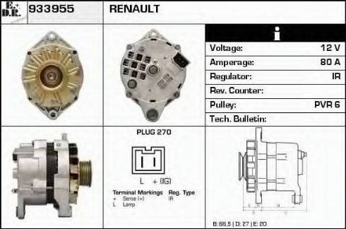 EDR 933955 - Генератор autospares.lv