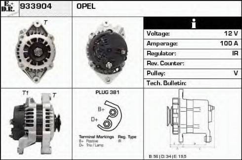 EDR 933904 - Генератор autospares.lv