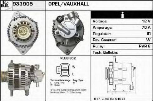 EDR 933905 - Генератор autospares.lv