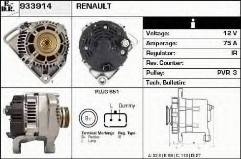 EDR 933914 - Генератор autospares.lv