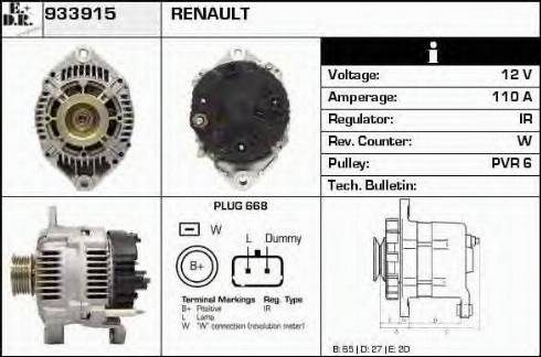 EDR 933915 - Генератор autospares.lv