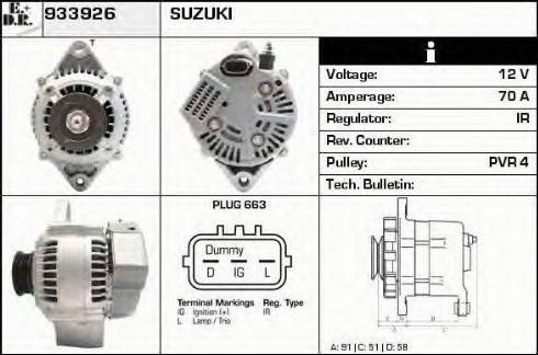 EDR 933926 - Генератор autospares.lv