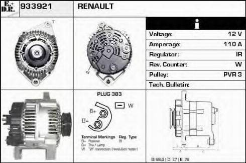 EDR 933921 - Генератор autospares.lv