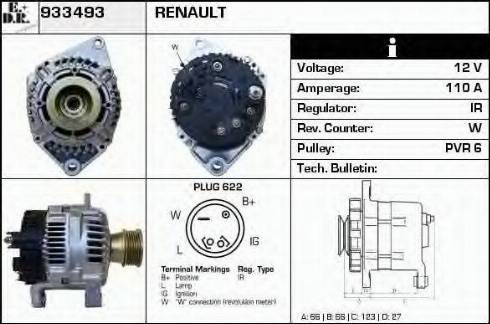 EDR 933493 - Генератор autospares.lv