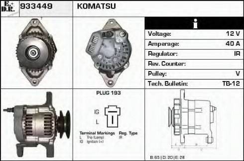 EDR 933449 - Генератор autospares.lv