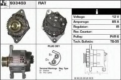 EDR 933403 - Генератор autospares.lv