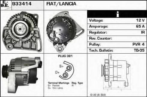 EDR 933414 - Генератор autospares.lv