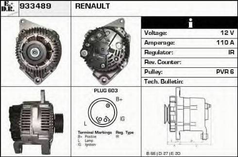 EDR 933489 - Генератор autospares.lv