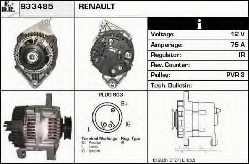 EDR 933485 - Генератор autospares.lv