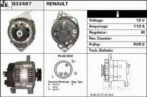 EDR 933487 - Генератор autospares.lv