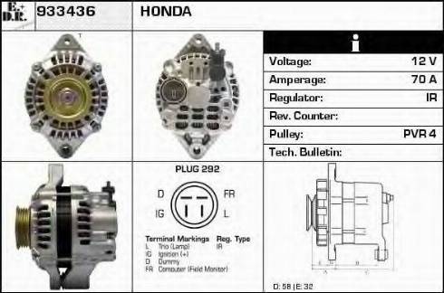 EDR 933436 - Генератор autospares.lv