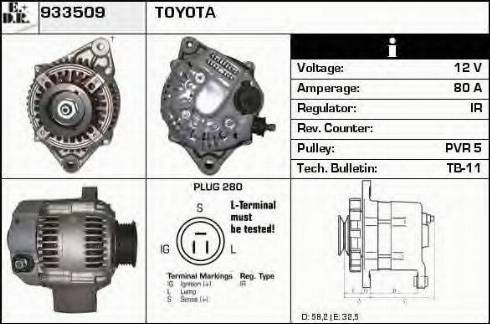 EDR 933509 - Генератор autospares.lv