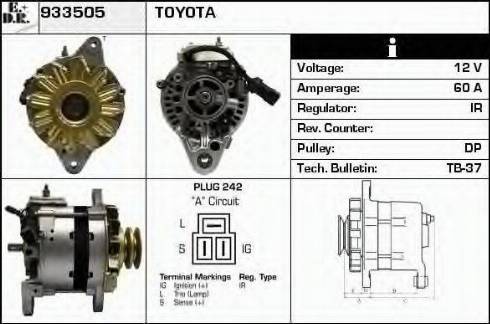 EDR 933505 - Генератор autospares.lv