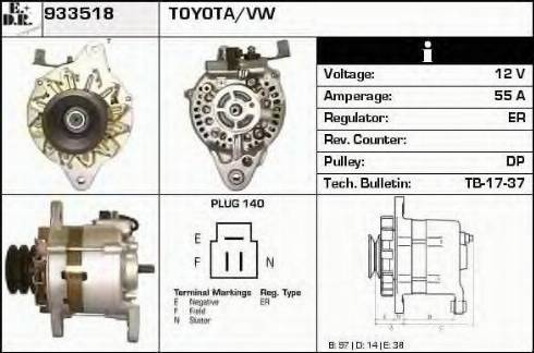 EDR 933518 - Генератор autospares.lv