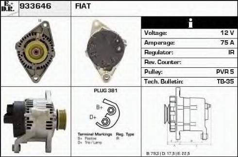 EDR 933646 - Генератор autospares.lv