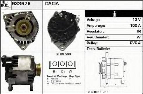 EDR 933678 - Генератор autospares.lv