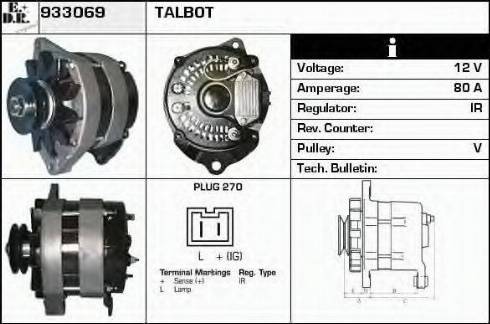 EDR 933069 - Генератор autospares.lv