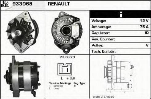 EDR 933068 - Генератор autospares.lv