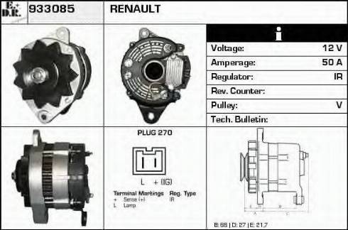 EDR 933085 - Генератор autospares.lv