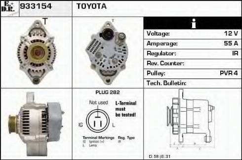 EDR 933154 - Генератор autospares.lv