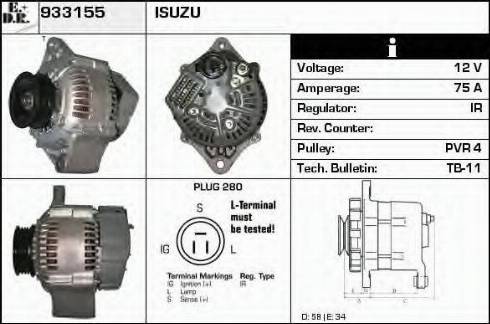 EDR 933155 - Генератор autospares.lv