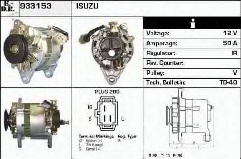 EDR 933153 - Генератор autospares.lv