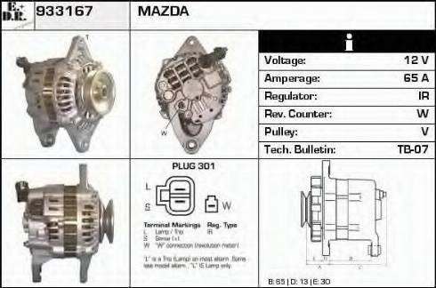 EDR 933167 - Генератор autospares.lv