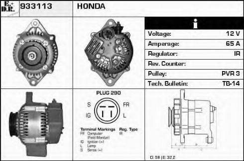 EDR 933113 - Генератор autospares.lv