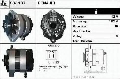 EDR 933137 - Генератор autospares.lv