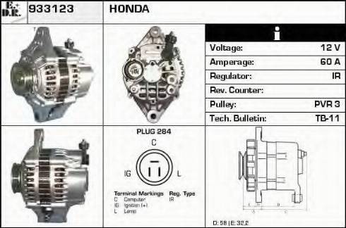 EDR 933123 - Генератор autospares.lv