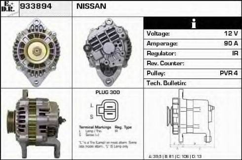 EDR 933894 - Генератор autospares.lv