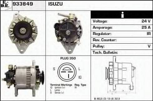 EDR 933849 - Генератор autospares.lv