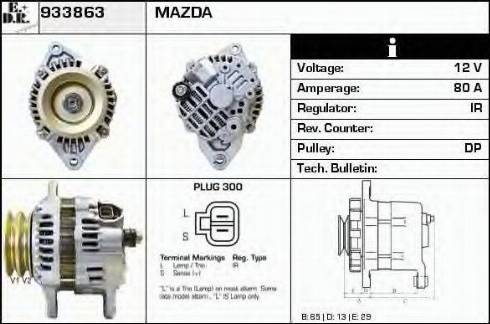 EDR 933863 - Генератор autospares.lv