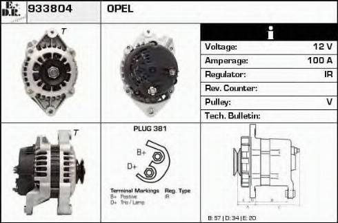 EDR 933804 - Генератор autospares.lv