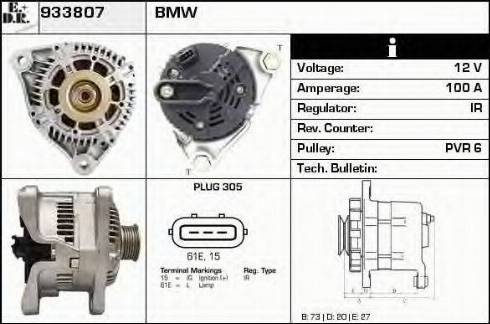 EDR 933807 - Генератор autospares.lv