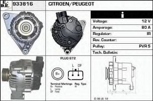 EDR 933816 - Генератор autospares.lv