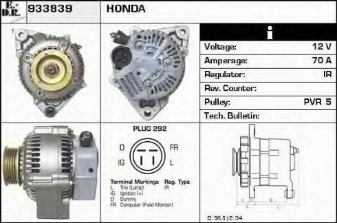 EDR 933839 - Генератор autospares.lv