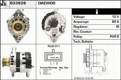 EDR 933828 - Генератор autospares.lv