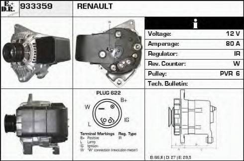 EDR 933359 - Генератор autospares.lv