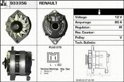 EDR 933356 - Генератор autospares.lv