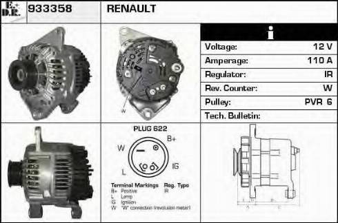 EDR 933358 - Генератор autospares.lv